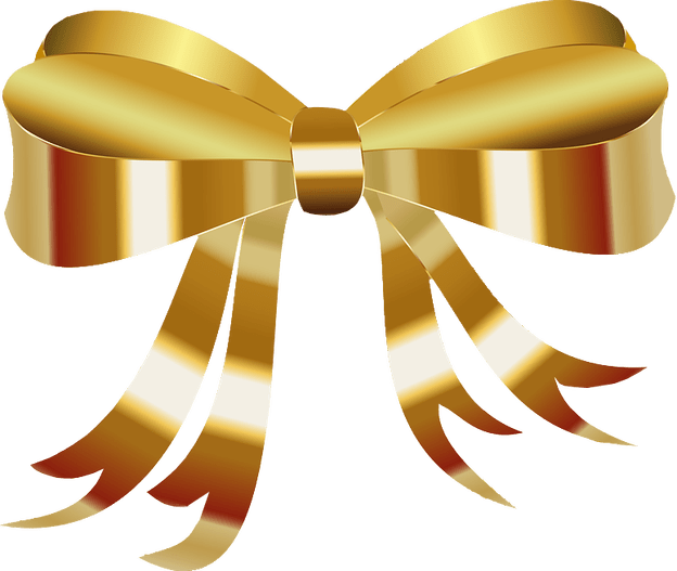 Gift Gold Bow Free PNG HQ Transparent PNG Image