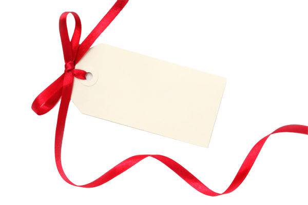 Christmas Present Gift Tag Transparent PNG Image