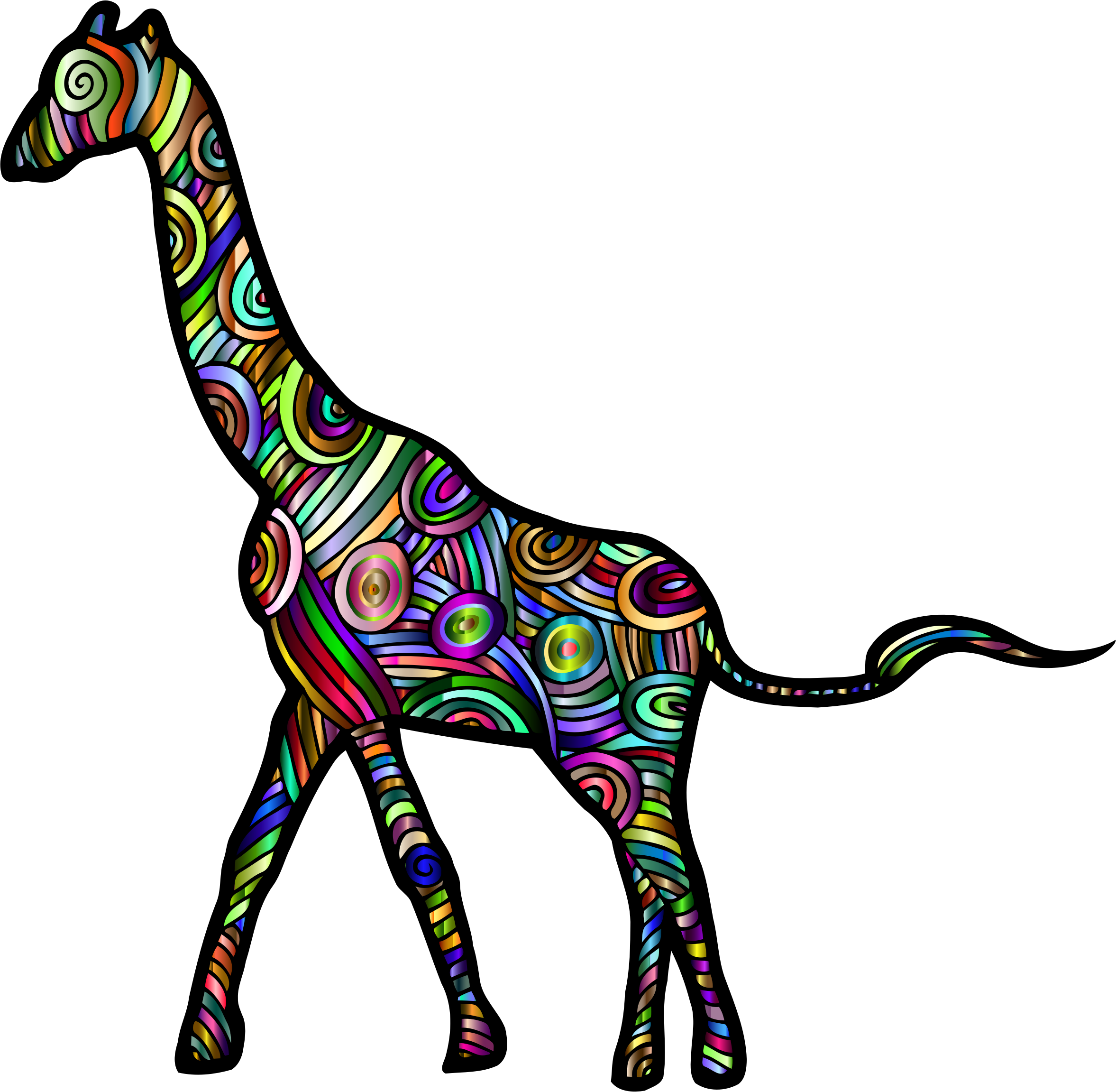 Small Giraffe Vector Free HQ Image Transparent PNG Image