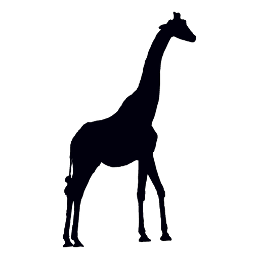 Giraffe Vector Silhouette Free HQ Image Transparent PNG Image