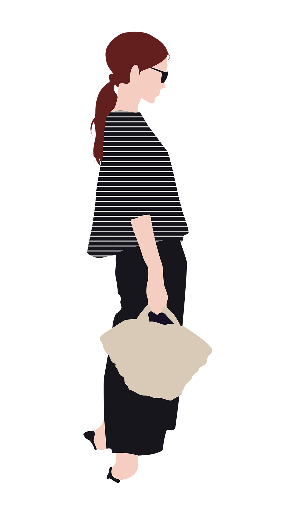 Standing Girl Vector Glasses Free HQ Image Transparent PNG Image