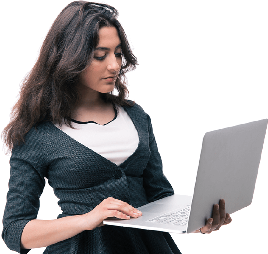 Using Girl Laptop Business Download Free Image Transparent PNG Image