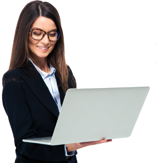 Using Girl Laptop Office Free HQ Image Transparent PNG Image