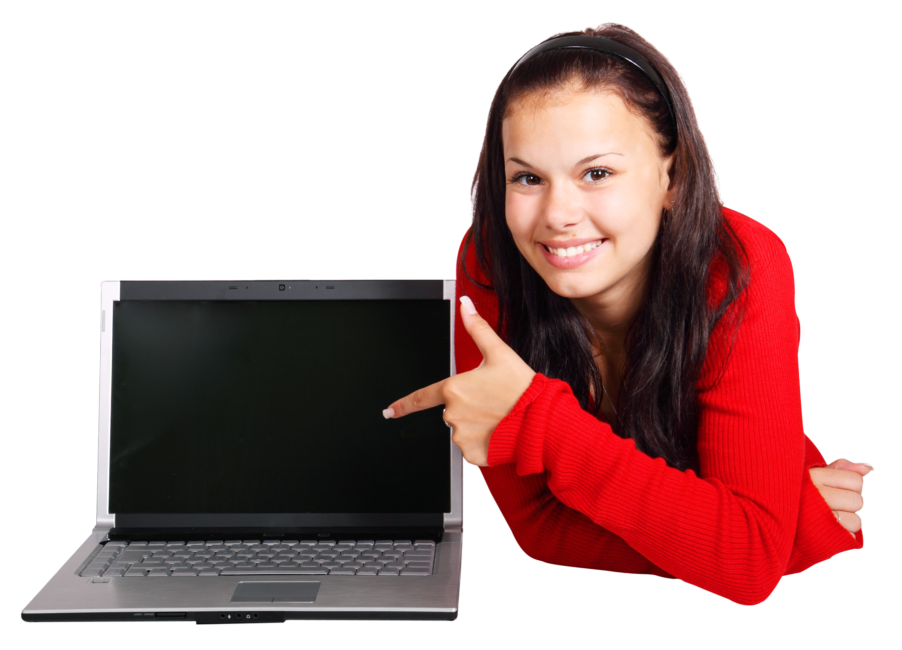 Using Girl Laptop Professional Free Clipart HD Transparent PNG Image