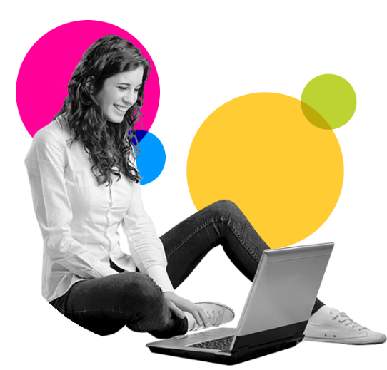 Using Girl Laptop Smiling Free Transparent Image HQ Transparent PNG Image