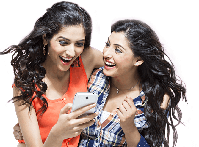 Mobile Using Girl Phone Download HD Transparent PNG Image