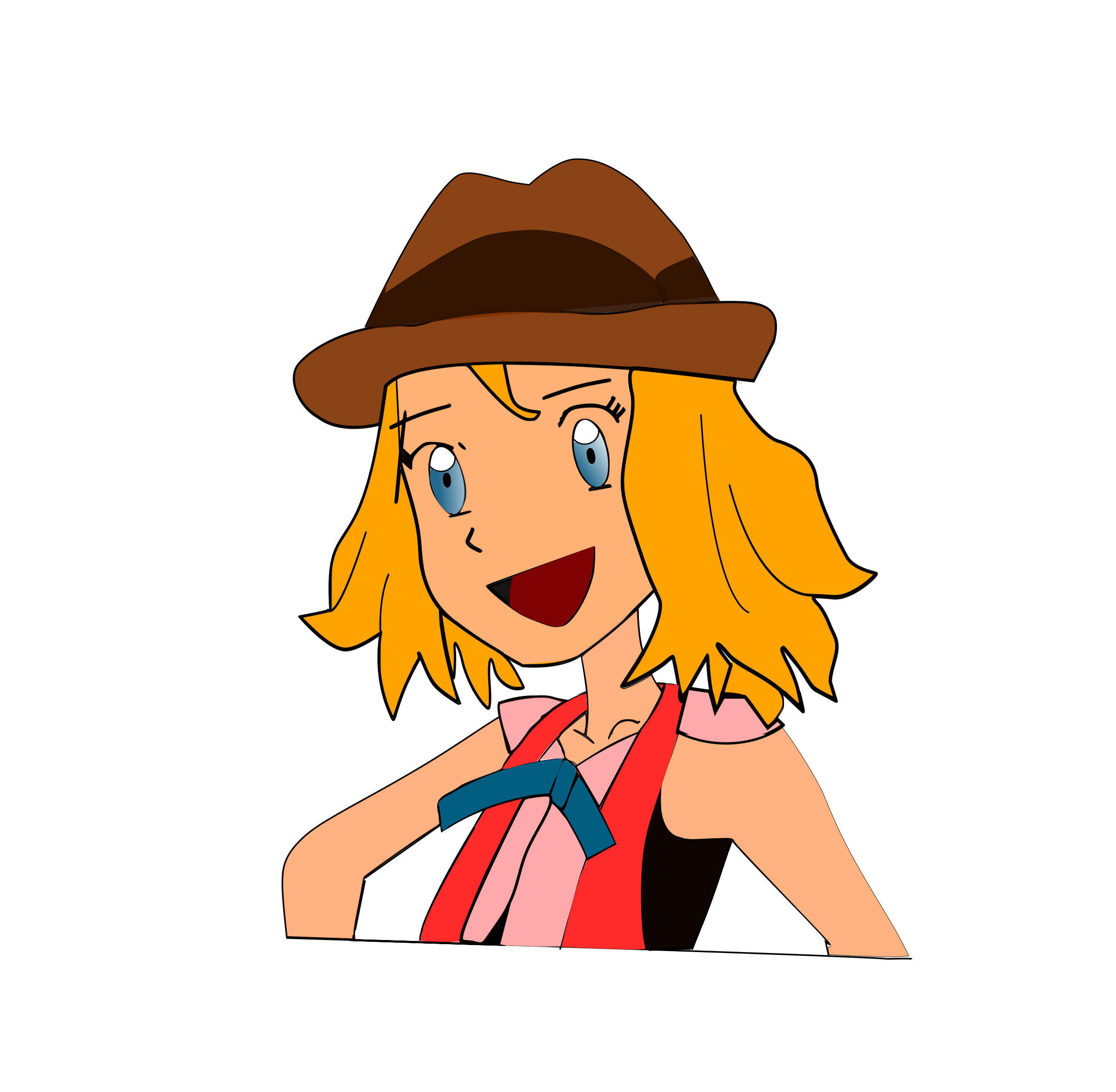 Wearing Girl Cap Anime Ealistic Transparent PNG Image