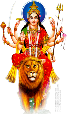 Goddess Durga Maa Transparent Transparent PNG Image