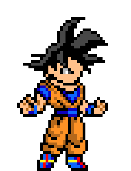 Fictional Art Pixel Goku Character Free Transparent Image HQ Transparent PNG Image