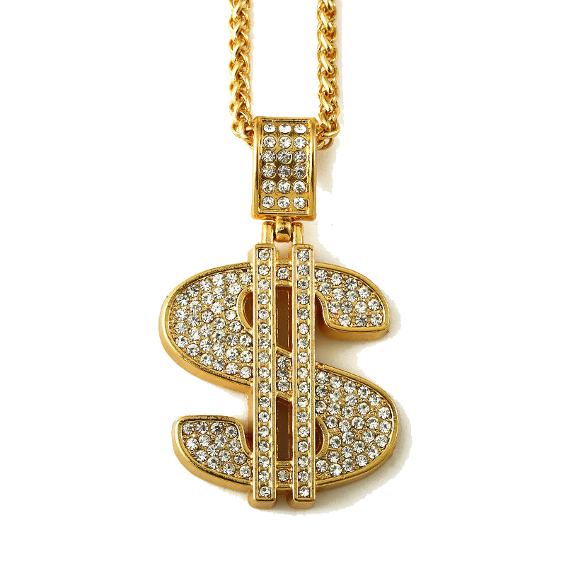 Chain Gold Dollar Jewellery Photos Pendant Necklace Transparent PNG Image