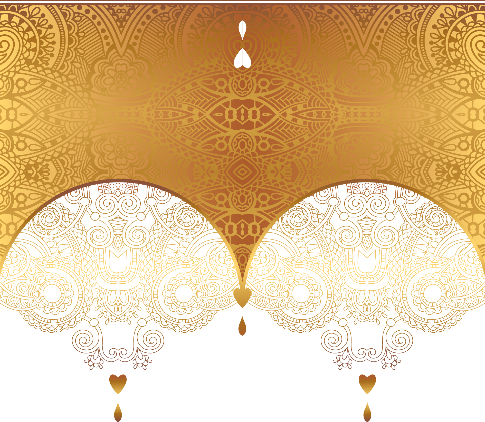 Gold Ornament Euclidean Vector Luxury Card Transparent PNG Image