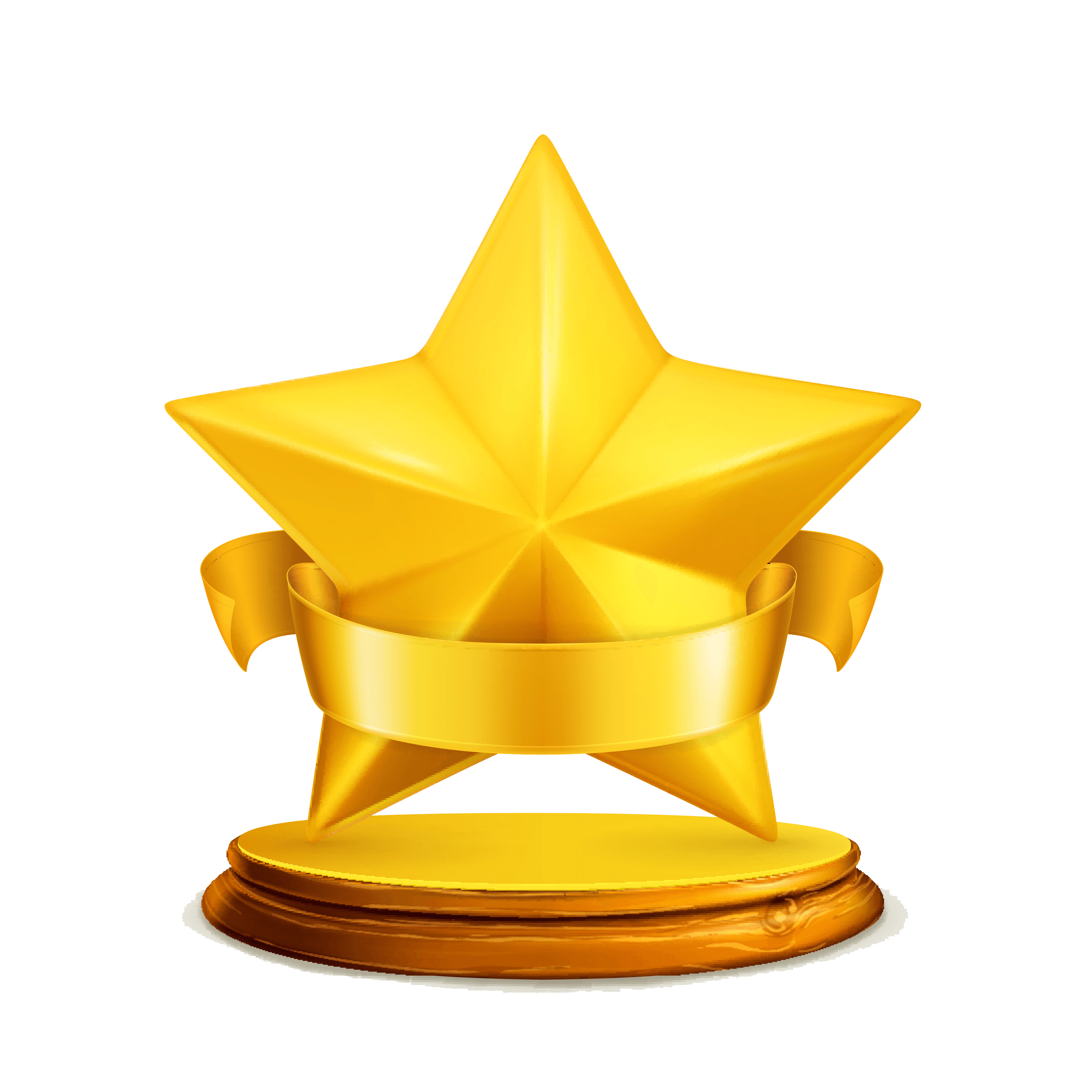 Achievement Trophy Yellow Award Gold Free Clipart HQ Transparent PNG Image