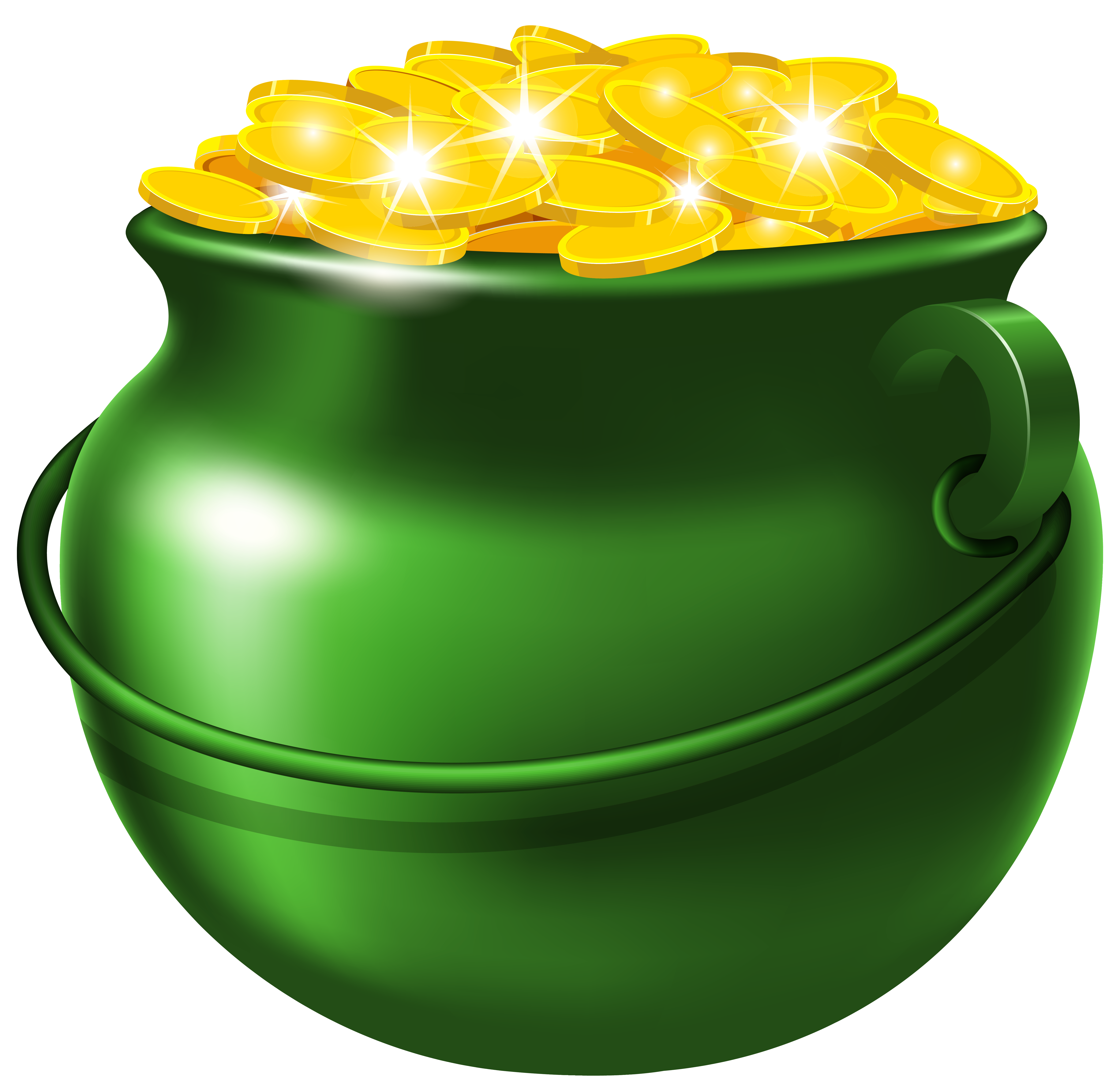 Of Pot Green Gold Free Photo PNG Transparent PNG Image