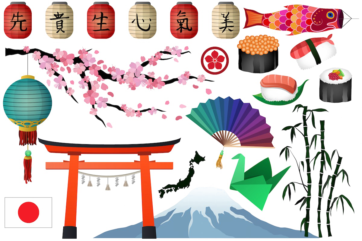 Japanese Elements Free HQ Image Transparent PNG Image