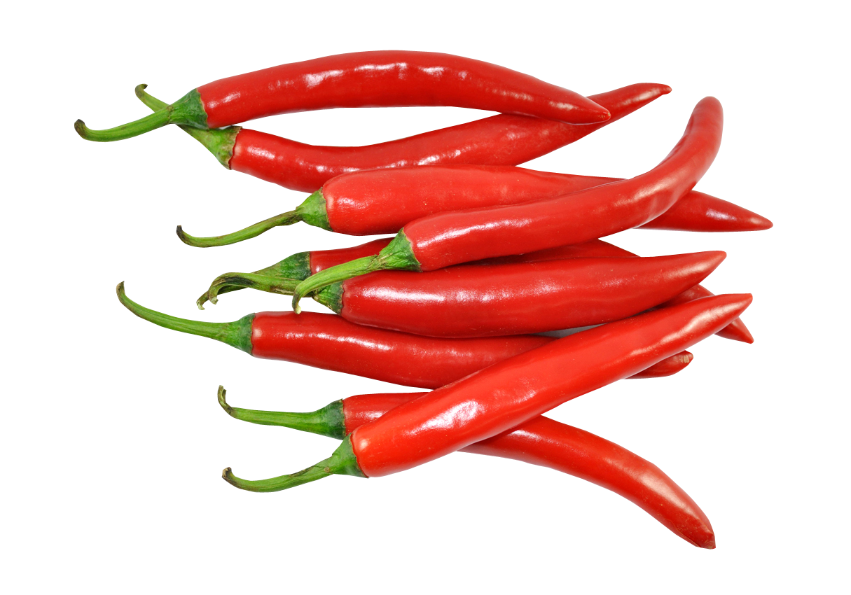 And Fresh Green Red Chilli Transparent PNG Image