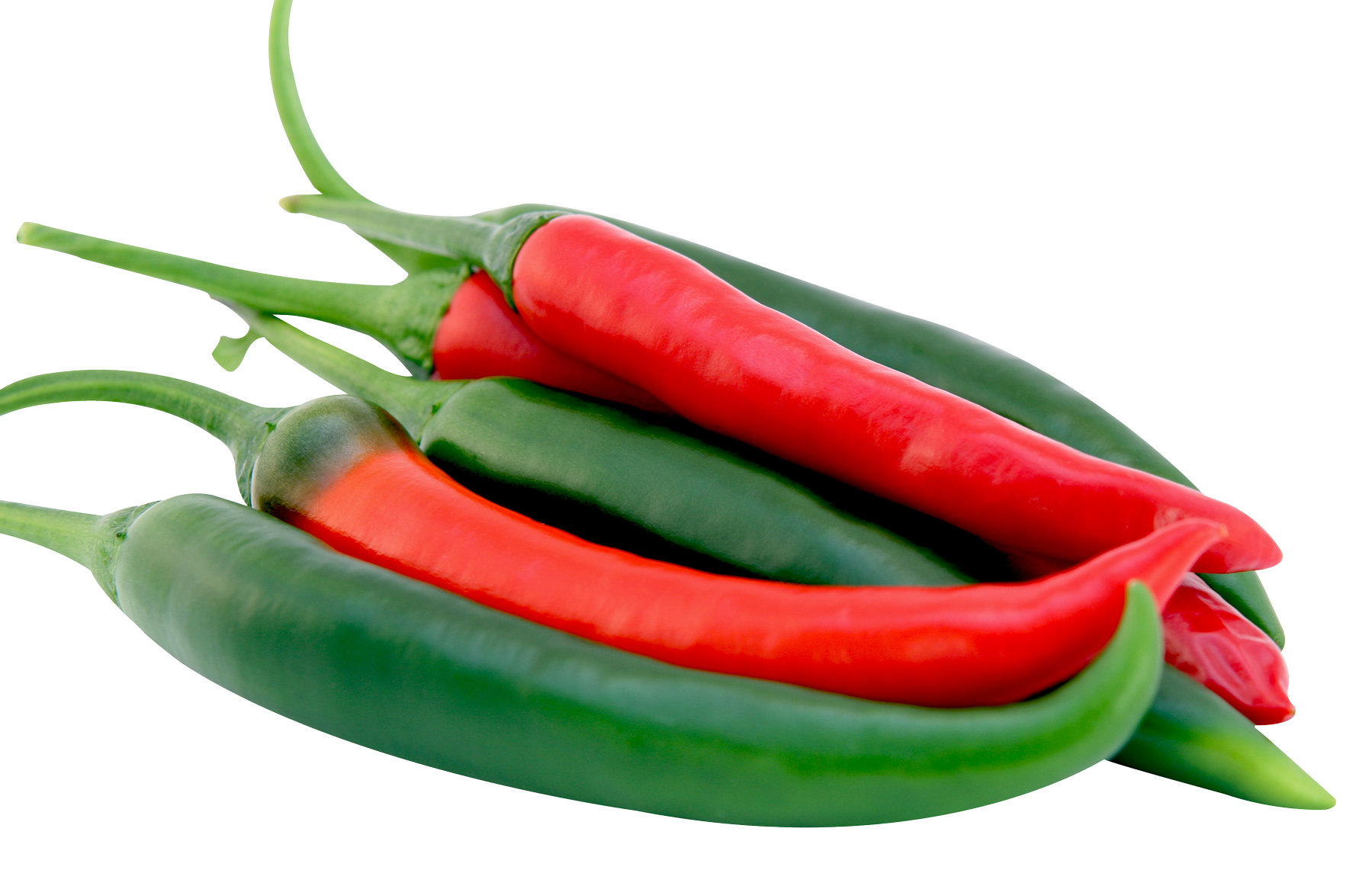 And Fresh Green Red Chilli Transparent PNG Image