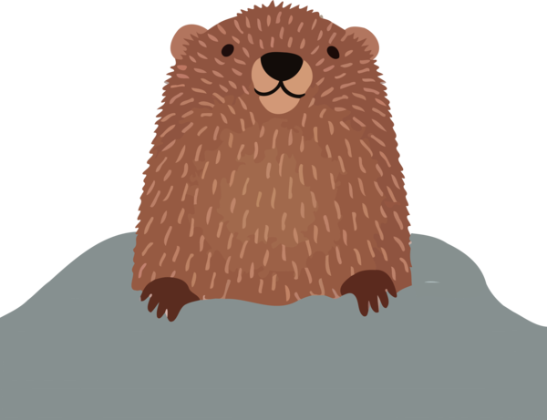 Groundhog Day Otter Beaver For Decoration Transparent PNG Image