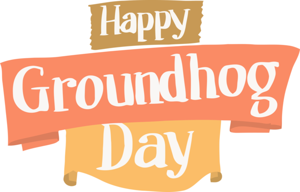 Groundhog Day Text Font Line For Quote Transparent PNG Image