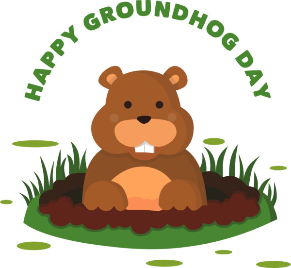 Groundhog Day Cartoon For Traditions Transparent PNG Image