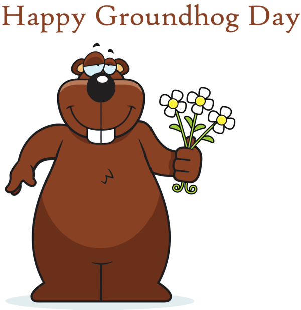 Groundhog Day Cartoon For Celebration 2020 Transparent PNG Image