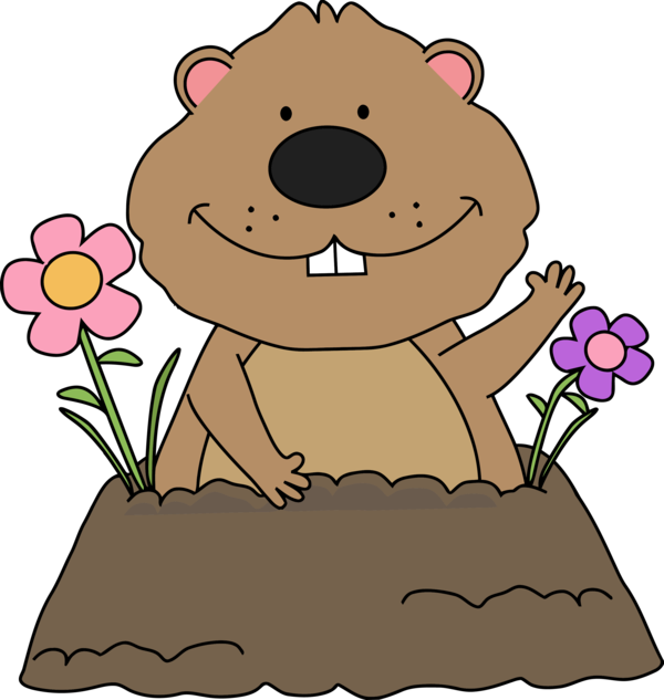 Groundhog Day Cartoon Plant For Party 2020 Transparent PNG Image