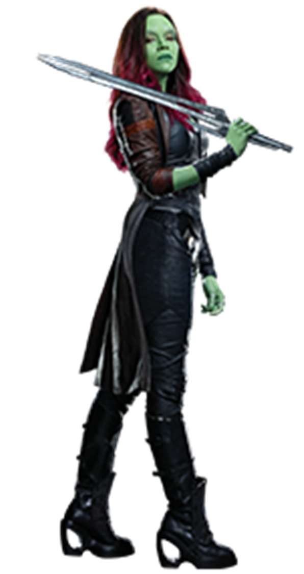 Cinematic Universe Character Fictional Figurine Gamora Thanos Transparent PNG Image