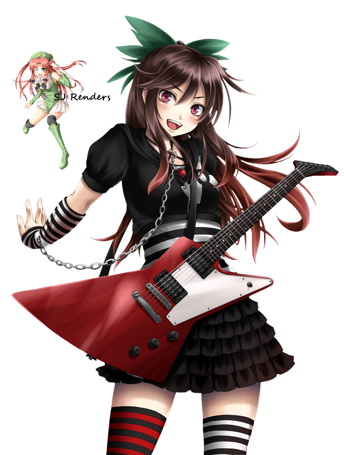 Guitar Girl Anime Free HQ Image Transparent PNG Image