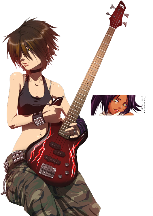 Guitar Girl Anime HD Image Free Transparent PNG Image