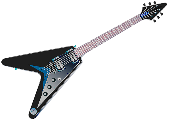 Flying V Guitar Clip Art Transparent PNG Image