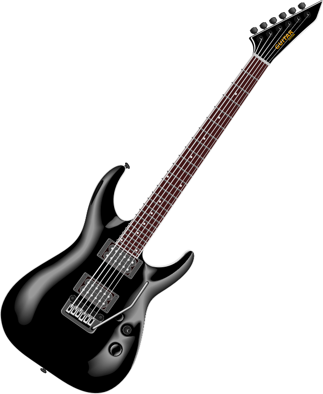 Cartoon Guitar Clip Art Transparent PNG Image