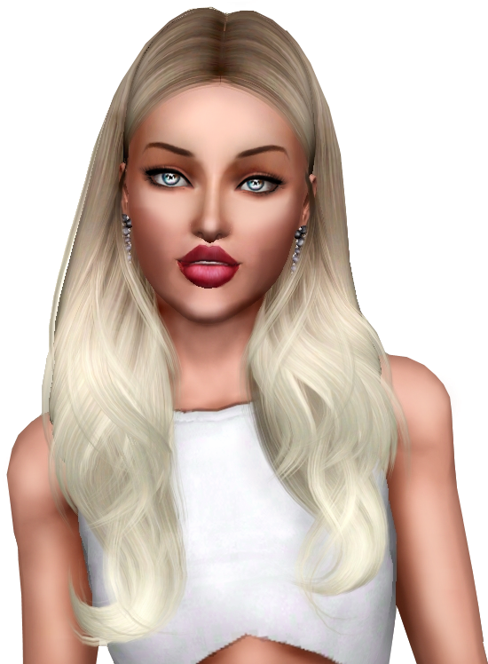 Sims Blond Color Hair Human World Miss Transparent PNG Image