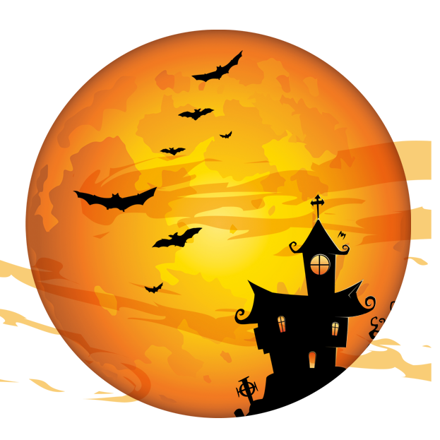 Full Halloween Moon Trick-Or-Treating Costume Party Holiday Transparent PNG Image