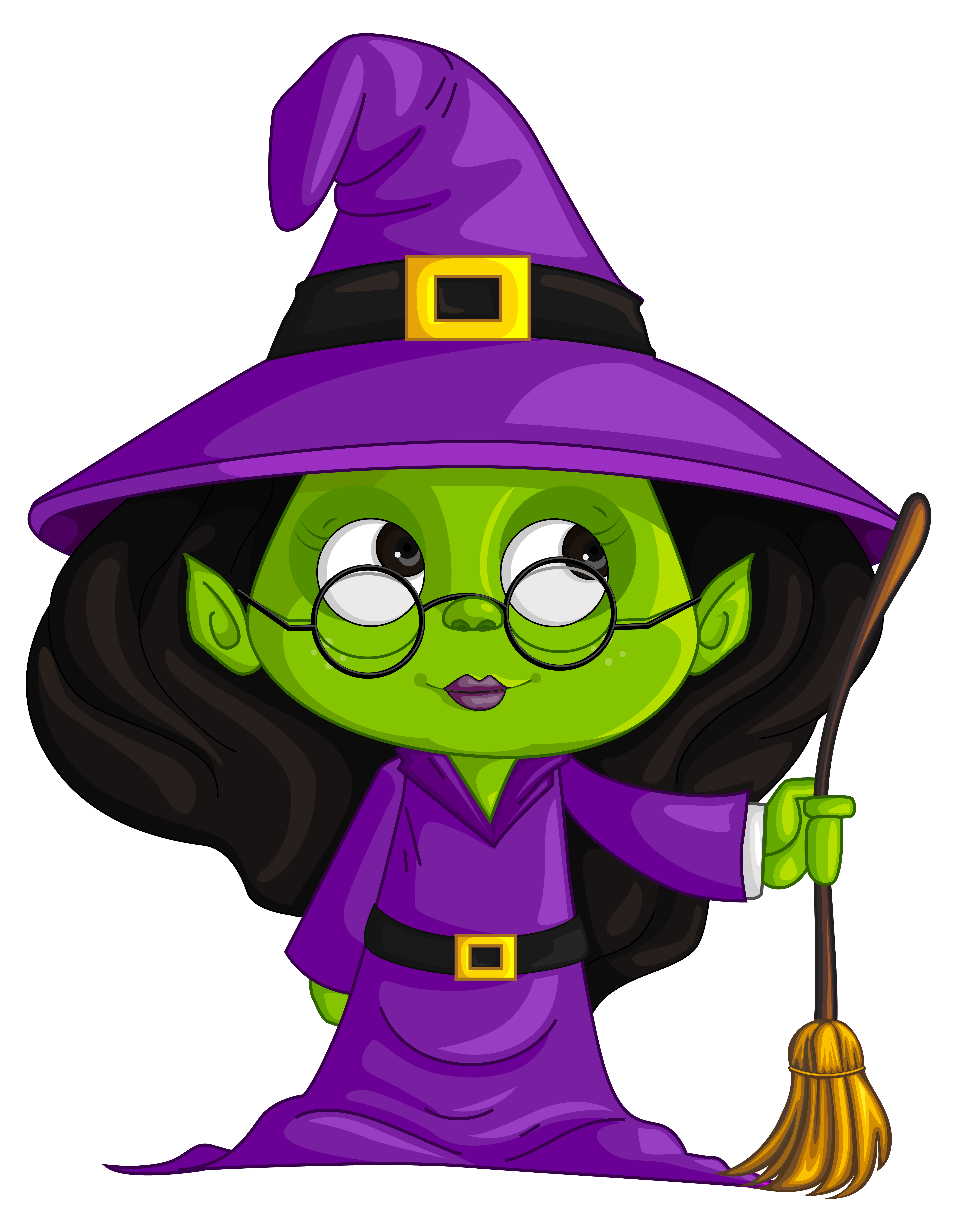 Purple Witch Witchcraft Free Clipart HQ Transparent PNG Image