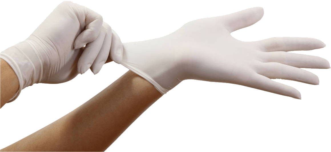 Latex On Medical Allergy Glove Gloves Hands Transparent PNG Image