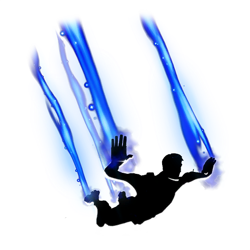 Blue Electric Royale Fortnite Battle Parachuting Transparent PNG Image