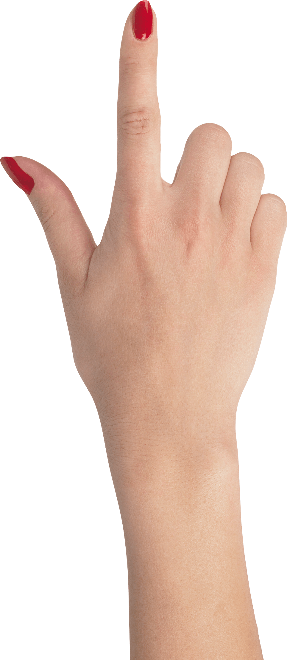 One Finger Hand With Red Nails Hands Png Hand Image  Transparent PNG Image