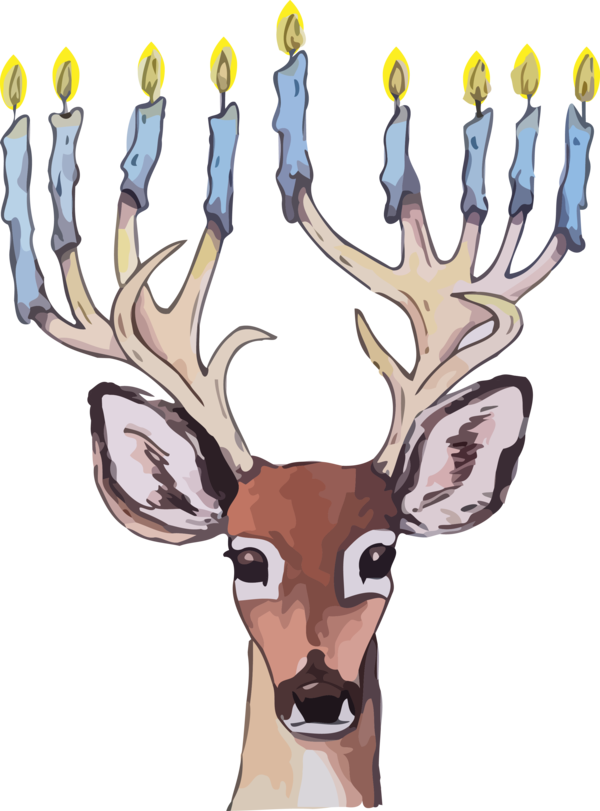 Hanukkah Antler Reindeer Deer For Happy Activities Transparent PNG Image