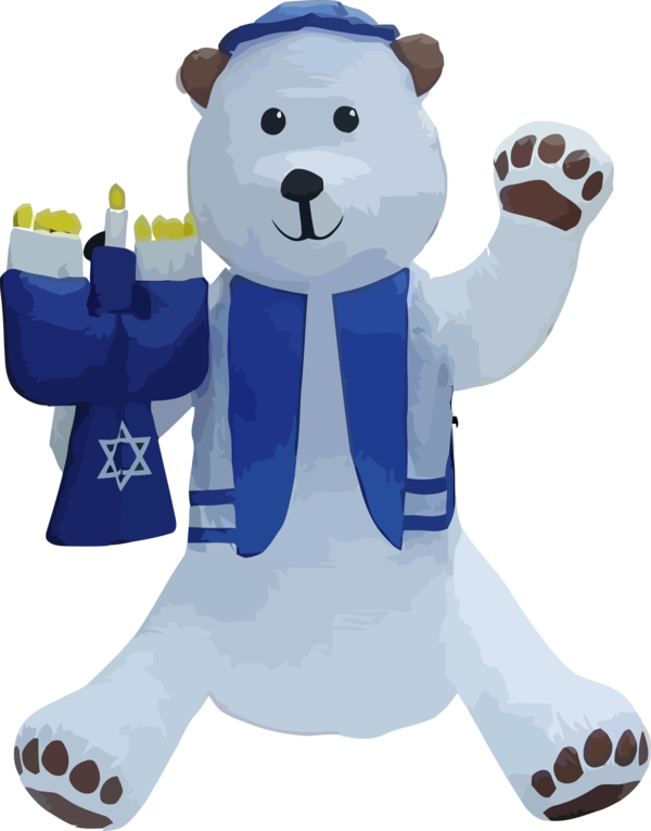 Hanukkah Bear Cartoon Teddy For Happy Gifts Transparent PNG Image