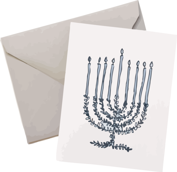 Hanukkah Menorah Candle Holder For Happy Greeting Cards Transparent PNG Image