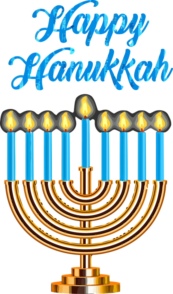 Hanukkah Menorah Candle Holder For Happy Decoration Transparent PNG Image