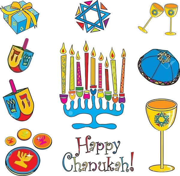 Hanukkah Birthday Candle Party Celebrating For Happy Holiday 2020 Transparent PNG Image