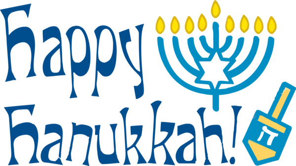 Hanukkah Text Font Logo For Happy Activities Transparent PNG Image