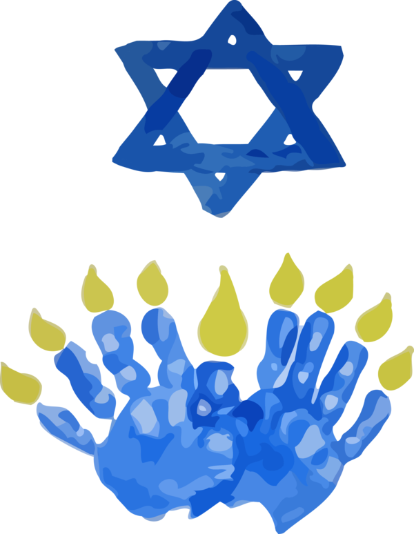 Hanukkah Hand Electric Blue For Happy Day 2020 Transparent PNG Image