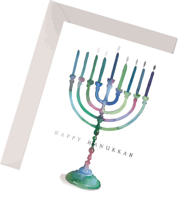 Hanukkah Menorah Candle Holder For Happy Quote Transparent PNG Image