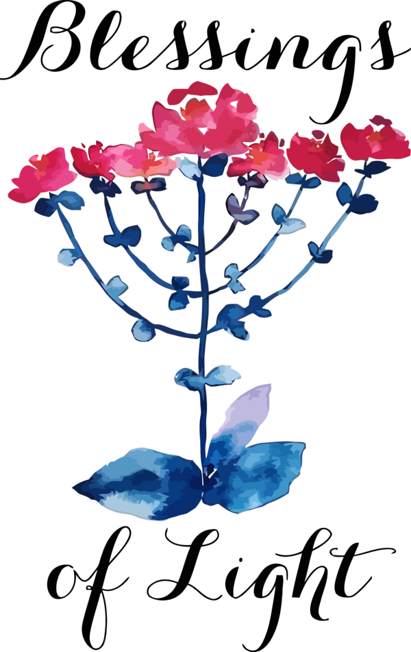 Hanukkah Font Plant Flower For Happy Goals Transparent PNG Image