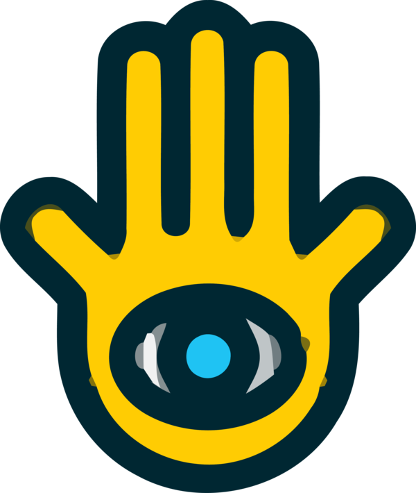 Hanukkah Yellow Line Hand For Happy Goals Transparent PNG Image