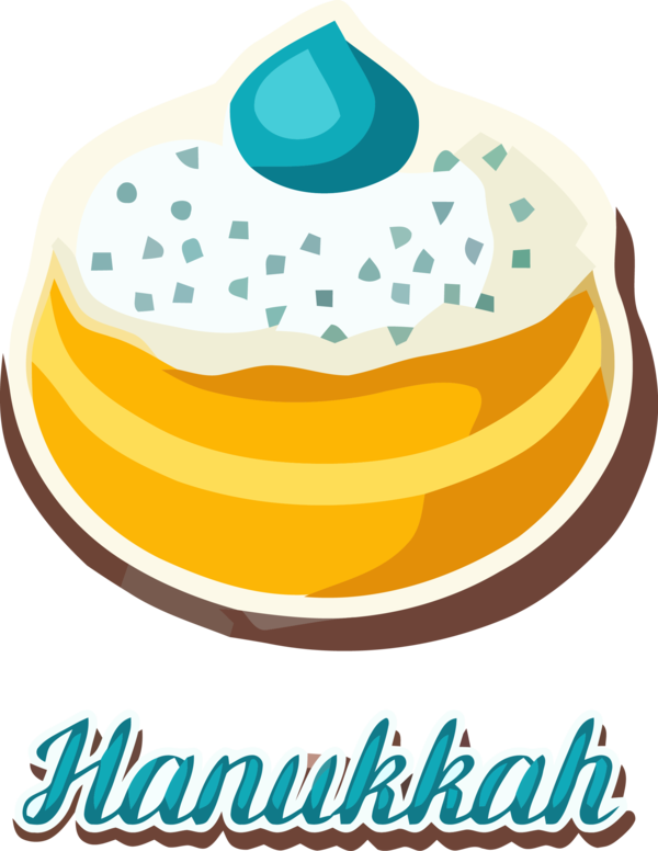 Hanukkah Yellow Icing Food For Happy Games Transparent PNG Image