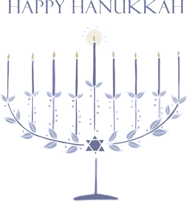 Hanukkah Menorah Candle Holder For Around The World Transparent PNG Image