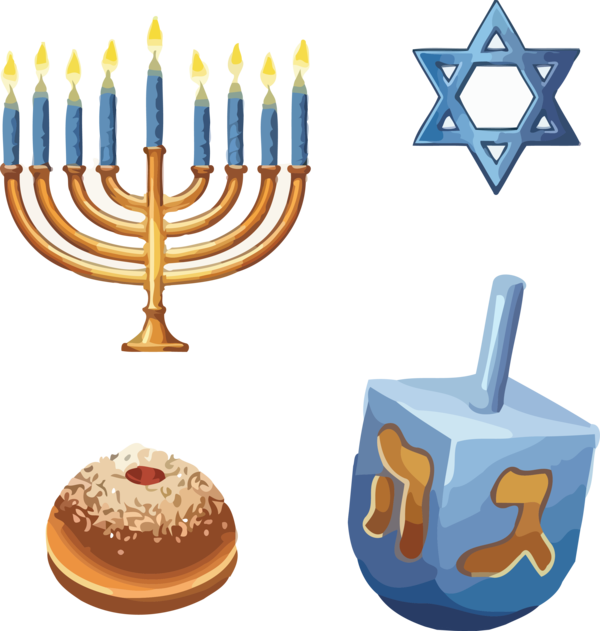 Hanukkah Menorah Candle Holder For Happy Around The World Transparent PNG Image