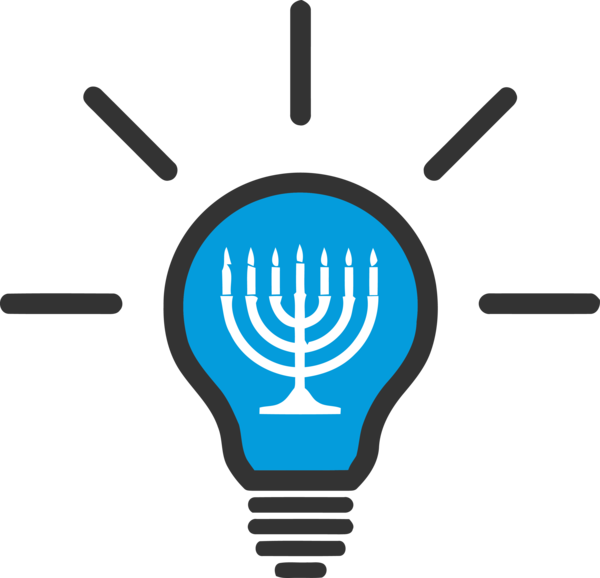 Hanukkah Turquoise Hand Menorah For Happy Celebration Transparent PNG Image